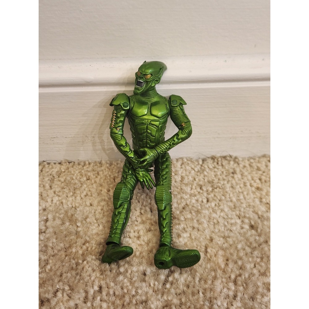 GREEN GOBLIN Spider-Man Movie Super Poseable Figure 2002 Marvel Toybiz Dafoe 6"